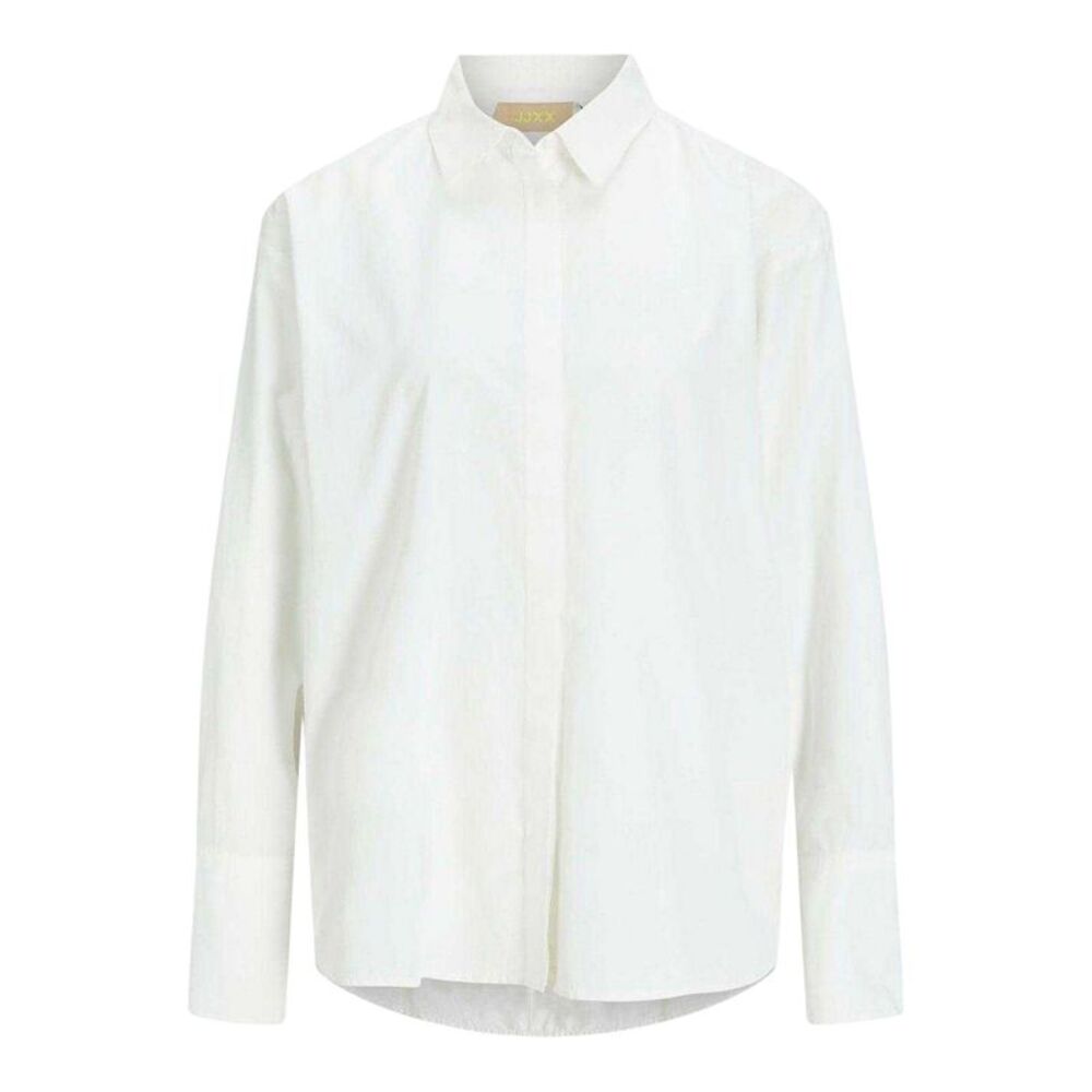 JJXX Womens/Ladies Poplin Relaxed Fit Long-Sleeved Shirt / Blanc De Blanc